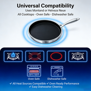 Sartén Premium de 30 cm para Huevos, Revestimiento Cerámico G8, Libre de PFAS, Acero Inoxidable, para una Cocina Saludable, UE - Product Image 4