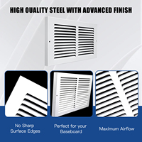 Grille d'aération de porte en aluminium Grille d'aération de porte blanche pour salle de bain Garage Cabinet