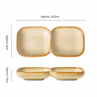 Ensemble de coupelles carrées en céramique pour sauce soja avec glaçure mouchetée pour bar à sushi, cuisine asiatique et usage quotidien à la table