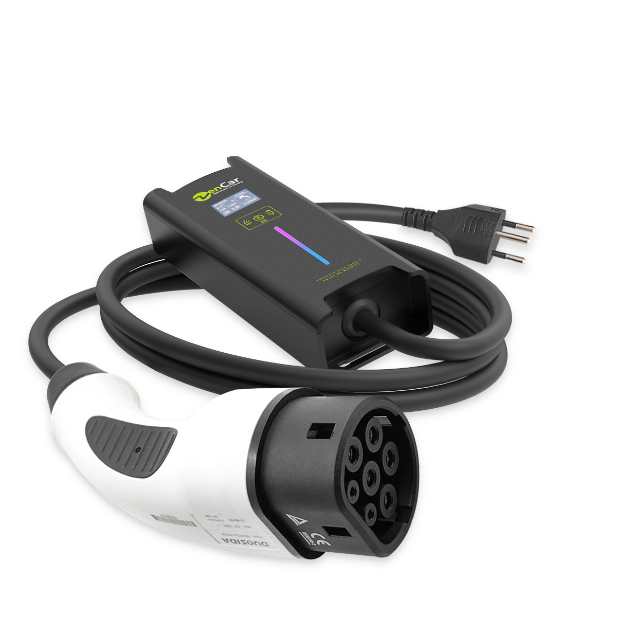 10A 220V ZENCAR EVSE Contoller EV Charger Type 2 + Swiss T13 Connector for home Electric Car Charging