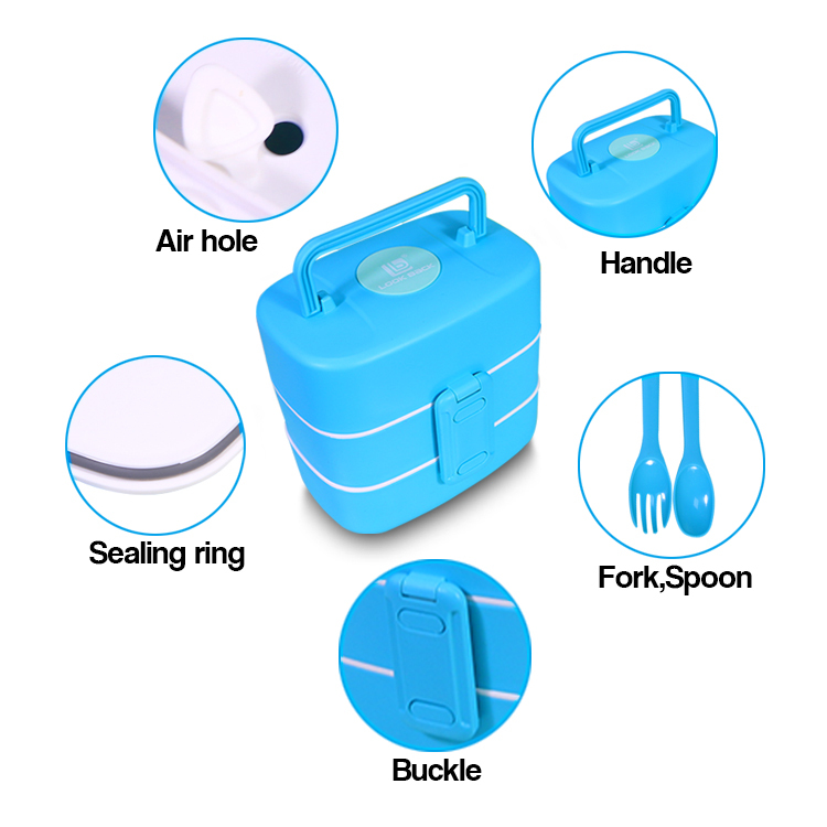 Bébé L'environnement Pp En plastique Logo Micro-ondable Enfants Divisés L'armée Promotionnel Nouveau Rectangle Stockage Boîtes