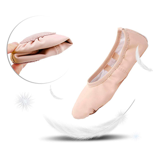 Scarpe da Balletto in Pelle Morbide e Comode per Ragazze con Cinturini Elastici Sicuri, Pieghevoli, per Allenamento - Product Image 4