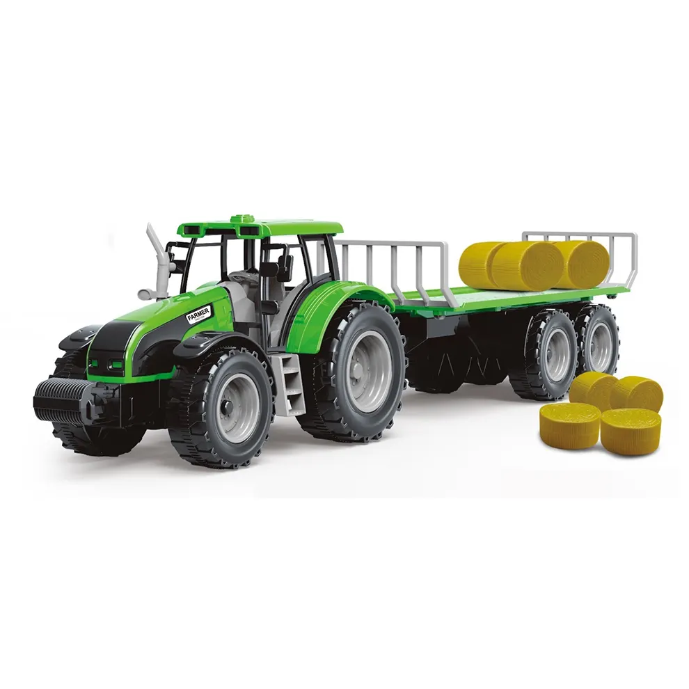 Produits les plus vendus 2024 Friction 1/32 agriculteur modèle de camion tracteur jouets agricoles avec lumières et musique