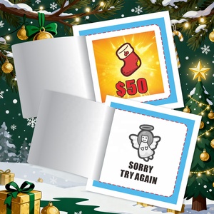 Solutions personnalisées billets à tirette Carte à déchirer Carte à double couche à décoller Cartes-cadeaux à tirette de conception libre - Product Image 5