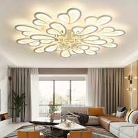 Lampu dekorasi rumah dalam ruangan, lampu langit-langit kristal bulat Led lampu langit-langit mewah untuk ruang tamu