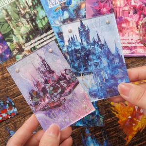 10 Uds Firmament Fortress láser álbum de recortes pegatina Retro impermeable pegatina Material para álbum de recortes - Product Image 4