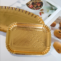 Assiette à gâteau en papier ronde et rectangulaire, plateau à gâteau en papier, assiette en papier pour fête