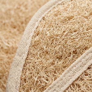 Natural Loofah Bath Scrubber Oval Exfoliating Pad With Hand Strap Eco-Friendly Body <b>Sponge</b> For <b>Shower</b> Spa Deep Cleansing - Product Image 4