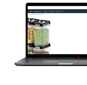 Recipientes Cuadrados Herméticos Transparentes Libres de BPA con Tapa de Sellado de un Solo Paso y Diseño de Fácil Agarre para la Organización de la Despensa - Product Image 2