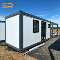 Maison conteneur pliable de 20 pieds à bas prix, isolée, modulaire, idéale pour le stockage et l'hébergement en chalet de montagne