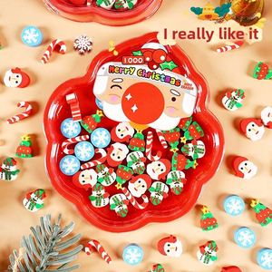 Gomme à effacer sur le thème de Noël, mignonne, en forme de dessin animé, cadeaux de fêtes, récompense pour étudiants, papeterie créative, gomme en caoutchouc Père Noël - Product Image 3