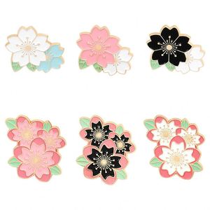 Veste en coton, chemise en coton, jupe en coton, sac en toile de coton, veste en jean, épingles amusantes en émail cerise rose, épingles uniques en émail anime, épingles mignonnes en émail noir floral - Product Image 3