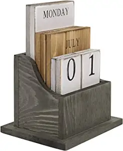 Wooden Cube Desktop Blocks Kalender für Home Office Decoration Cube Desktop