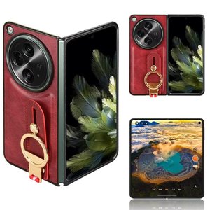 Étui de protection multifonctionnel en cuir PU avec dragonne pour <span class=keywords><strong>Oppo</strong></span> Find N3/OnePlus Open – <span class=keywords><strong>Coque</strong></span> arrière en cuir - Product Image 4