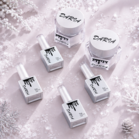 Prix d'usine, haute qualité, flacons carrés vides pour vernis à ongles, réutilisables, 15 ml, pots polygonaux en PS pour gel de construction
