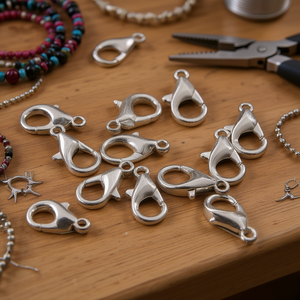 Chiusure a Moschettone Ilan 12mm Placcate Argento, Accessori per Gioielli, Confezione da 12 Pezzi - Product Image 2