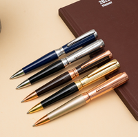 Stylos promotionnels en métal pour entreprises, personnalisables avec logo, stylos de signature haut de gamme noirs, stylos publicitaires portables