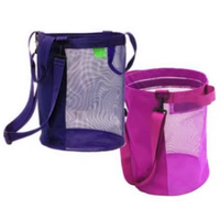 Panier pliable léger en maille pour champignons, cueillette de fruits, chasse, cueillette de champignons, sacs de rangement extérieurs multifonctionnels en plastique