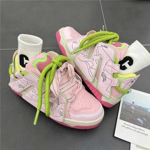 Chaussures à semelle épaisse tendance pour femmes, nouvelles chaussures à pain, baskets dégradées, chaussures de couple - Product Image 4