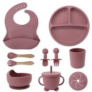 Ensemble de 12 pièces de vaisselle pour bébé en silicone de haute qualité, assiettes à ventouse, écologiques, sans BPA, compatibles lave-vaisselle, pour tout-petits - Product Image 3