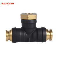 Raccord coudé en T à union droite, adaptateur mâle pour tuyau en nylon, raccord rapide pour conduite d'air et frein à air DOT, prix usine