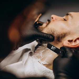 Midnight Black-maquinilla de afeitar profesional para Barbero, hoja reemplazable de acero inoxidable, de borde recto, con logotipo personalizado - Product Image 3
