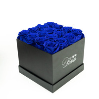 Rose éternelle préservée dans une boîte polygonale - Cadeau naturel, écologique et durable pour la Saint-Valentin, la fête des mères, Noël et Pâques