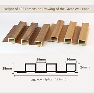 Tablero de pared compuesto de plástico de <span class=keywords><strong>madera</strong></span> duradero y resistente al desgaste revestimiento de pared WPC impermeable para el hogar para decoración de interiores - Product Image 4