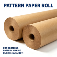 Papel Kraft Marrón Virgen de 100~450GSM para Dibujo de Patrones de Prendas Pequeñas, para Sala de Corte de Ropa, Dibujo a Mano y Plotter