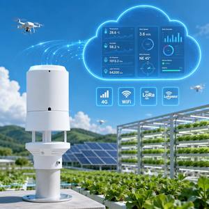 Station de surveillance météo YGC IoT 6 en 1, capteur prenant en charge la 4G, LoRa, LoRaWAN, WiFi, MQTT, intégration API JSON, RS485, Modbus - Product Image 1