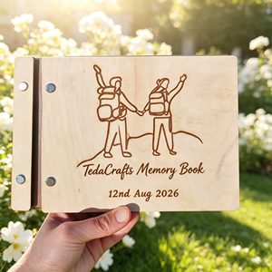 Livre de souvenirs en bois gravé au laser, livre d'or de mariage, journal de grossesse, <span class=keywords><strong>album</strong></span> <span class=keywords><strong>photo</strong></span> relié pour cadeau d'anniversaire - Product Image 3