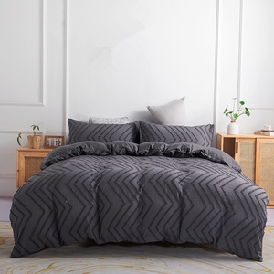 Ensemble de housse de <span class=keywords><strong>couette</strong></span> matelassée <span class=keywords><strong>Amazon</strong></span> Best Seller, 3 pièces, housse de <span class=keywords><strong>couette</strong></span> brodée - Product Image 2
