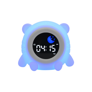 Vente en gros Lampe de nuit en forme de tigre <span class=keywords><strong>Réveil</strong></span> personnalisé incassable en silicone rechargeable par USB pour enfants filles - Product Image 4