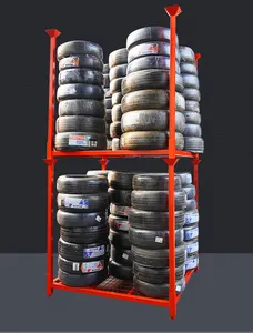 Solution de stockage en entrepôt et garage Rack empilable pour le stockage des pneus