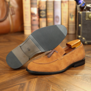 Chaussures d'été décontractées à franges pour hommes, en cuir, style britannique, mocassins en daim pour hommes – chaussures tendance à semelle unique - Product Image 4