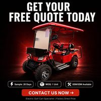 Carrito de Golf de Cuatro Plazas Directo de Fábrica con Opciones de Color Personalizadas para Campos de Golf, Transporte en Campus y Viajes Comunitarios