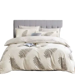 Lençol de cama de algodão tamanho king, confortável, lençol branco, capa de edredon para sala de cama