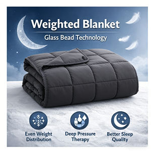 Couverture lestée personnalisée pour adultes, garnissage en billes de verre, couverture lourde, pression uniforme, sommeil profond, fournisseur OEM - Product Image 1