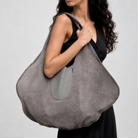 Sac fourre-tout en PU souple de grande capacité, réversible, à fermeture ouverte, style vintage, sac de shopping, sac à bandoulière tendance