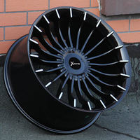 Jantes en alliage X-RIMS 19x9.5 5x120 à rayons turbine noir brillant ET35 pour BMW Série 5