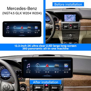 Android araba LCD dokunmatik ekranlar 12.3 inç Carplay bölünmüş ekran projeksiyon PVC malzeme mercedes-benz araba için araç Dvd oynatıcı oyuncu - Product Image 2