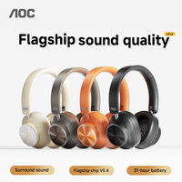 Casque sans fil ANC, casque stéréo supra-auriculaire pliable avec longue autonomie, suppression du bruit, casque Bluetooth en gros