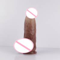 Realistischer Silikon-Dildo mit Stoßfunktion und 7 Geschwindigkeitsmodi, Weicher Kabelloser Vibrator mit Fernbedienung