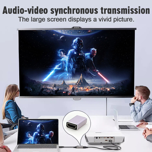 Connecteur Audio-Vidéo 480P 720P 1080I 1080P 8K Mini Convertisseur Vidéo Femelle-Femelle Adaptateur Audio pour Ordinateur Portable PS4 Smart <span class=keywords><strong>TV</strong></span> - Product Image 4