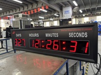 Horloge LED Jhering de 4 pouces avec minuterie numérique, télécommande, affichage du jour, heure, minute, seconde et compte à rebours