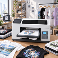 Imprimante textile DTG multicolore entièrement automatique Reeleyin Smart H5 à écran tactile, encre de revêtement textile, WiFi/Ethernet, tête Eps XP600, haute vitesse