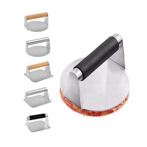 Presse à hamburgers professionnelle avec logo personnalisé, fabricant de galettes de hamburgers, presse à hamburgers en acier inoxydable 304, presse à hamburgers écrasés - Product Image 1