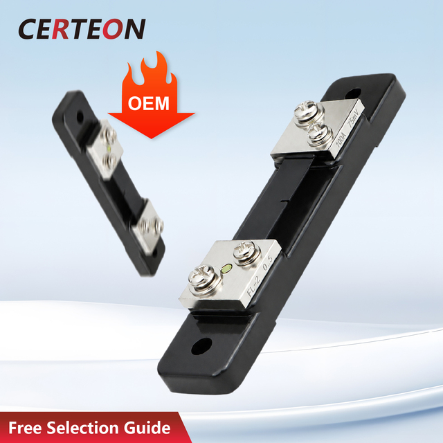 DC Current Shunt 75mV Precision Shunt Resistor High Current Ammeter Shunt Battery Monitor Panel Meter External 5A-2000A
