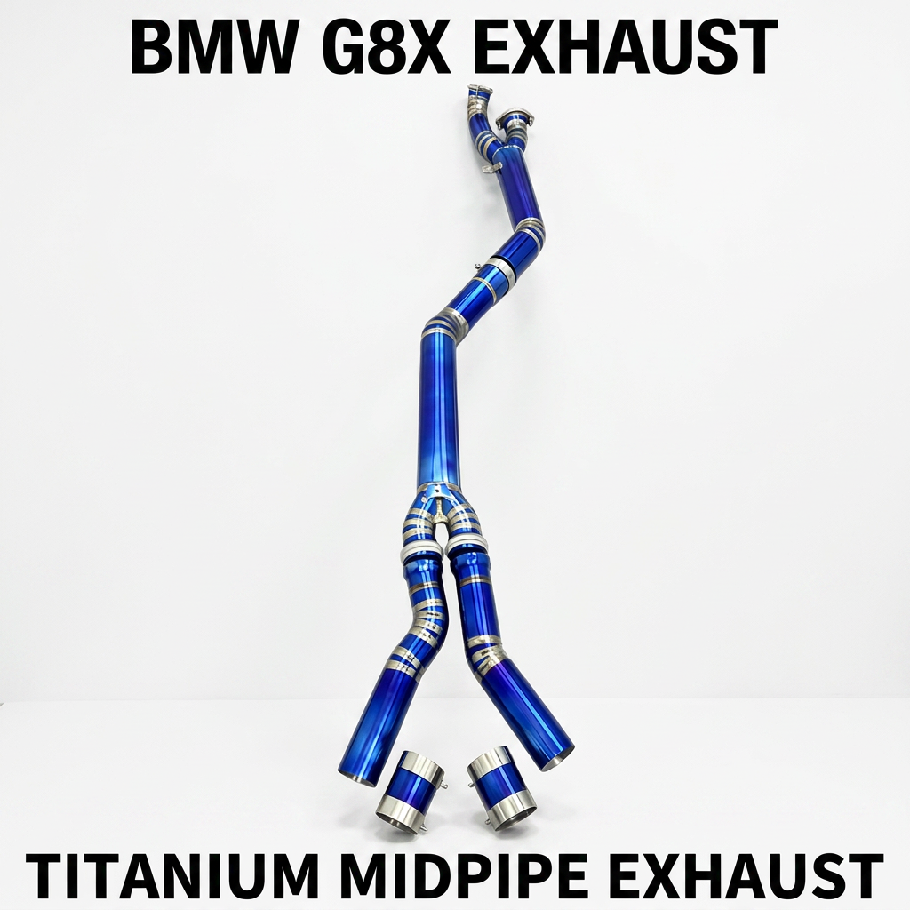 VantaFlow Ultra Lightweight Titanium Single Mid Pipe Exhaust System for BMW M3 M4 G80 G82 G8X 3.0T 2021+ Burnt Blue Exhaust