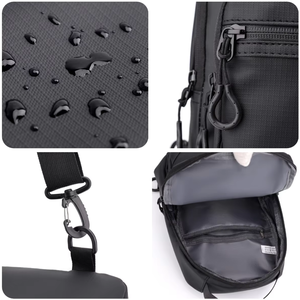 <span class=keywords><strong>Sac</strong></span> bandoulière portable antivol imperméable de haute qualité, <span class=keywords><strong>sac</strong></span> de <span class=keywords><strong>poitrine</strong></span> vintage personnalisé pour hommes, grande capacité, en nylon, design tendance - Product Image 3